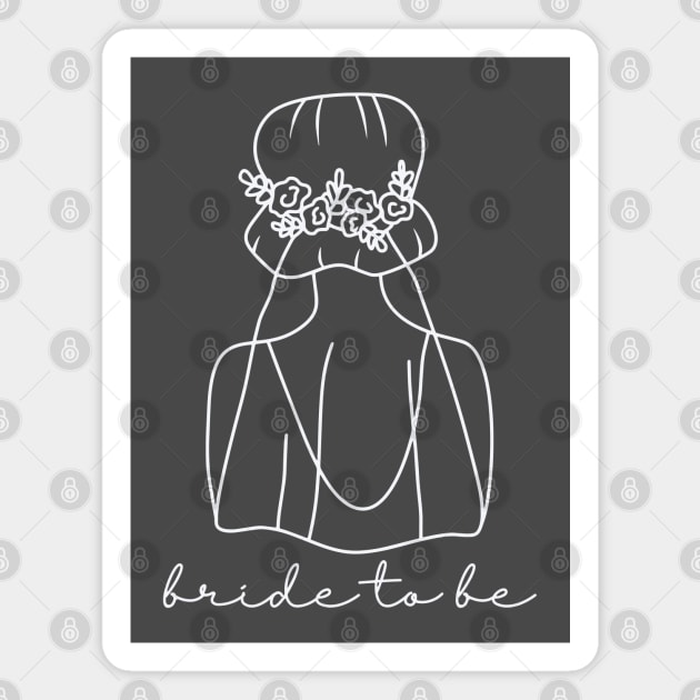 For the Bride-to-Be at Bachelorette Parties and Bridal Showers Magnet by Contentarama